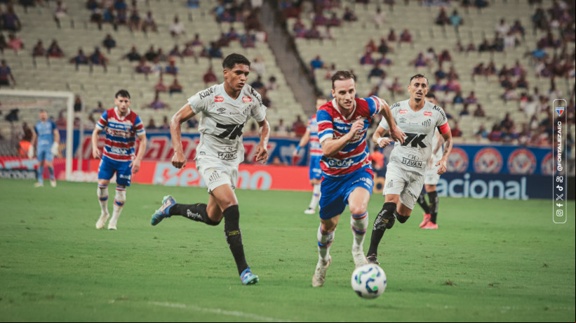 Fortaleza buscou o empate, mas perdeu do Santos com gol no fim 