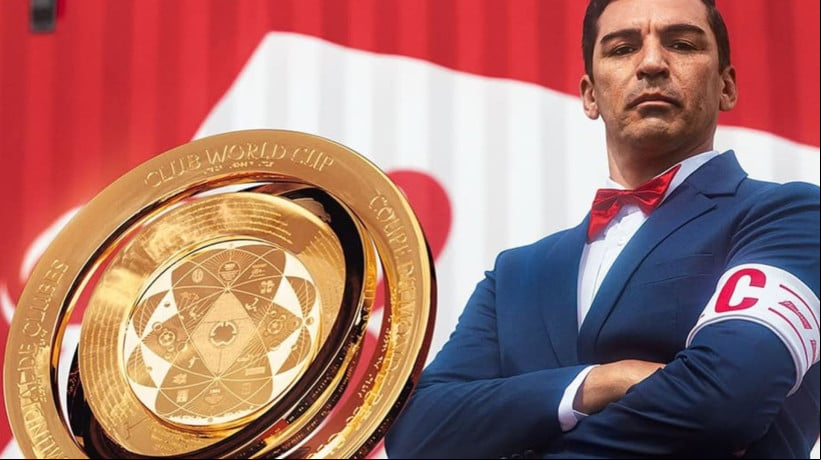 Ex-zagueiro Lúcio em ação promocional da cervejaria Budweiser para o Mundial de Clubes da Fifa 2026
