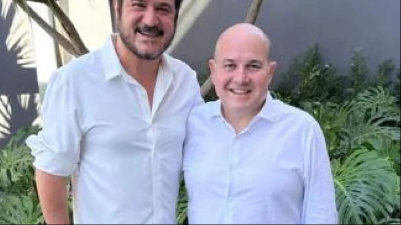 Roberto Cláudio ao lado de Antônio Rueda, presidente nacional do União Brasil